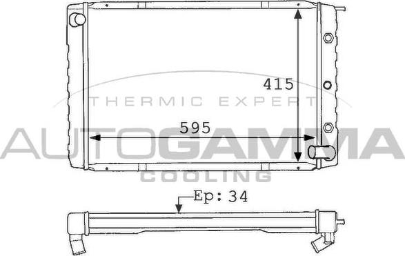 Autogamma 101109 - Radiators, Motora dzesēšanas sistēma autodraugiem.lv