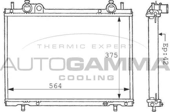 Autogamma 101183 - Radiators, Motora dzesēšanas sistēma autodraugiem.lv