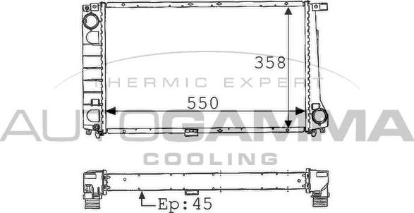 Autogamma 101123 - Radiators, Motora dzesēšanas sistēma autodraugiem.lv