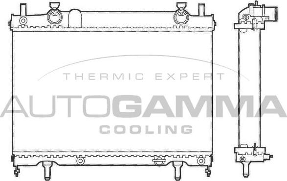 Autogamma 101176 - Radiators, Motora dzesēšanas sistēma autodraugiem.lv