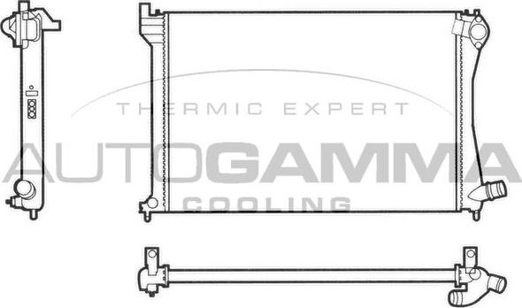 Autogamma 101345 - Radiators, Motora dzesēšanas sistēma autodraugiem.lv