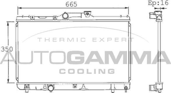 Autogamma 101354 - Radiators, Motora dzesēšanas sistēma autodraugiem.lv