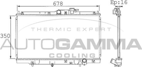 Autogamma 101369 - Radiators, Motora dzesēšanas sistēma autodraugiem.lv