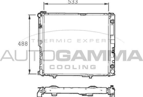 Autogamma 101334 - Radiators, Motora dzesēšanas sistēma autodraugiem.lv