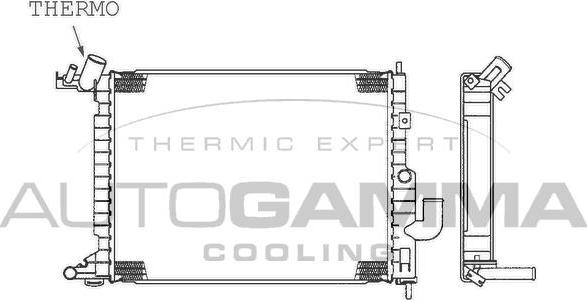 Autogamma 101326 - Radiators, Motora dzesēšanas sistēma autodraugiem.lv