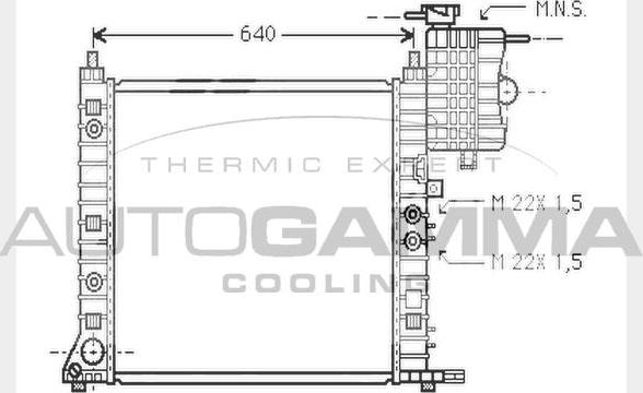 Autogamma 101218 - Radiators, Motora dzesēšanas sistēma autodraugiem.lv