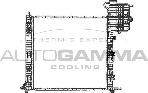 Autogamma 101217 - Radiators, Motora dzesēšanas sistēma autodraugiem.lv