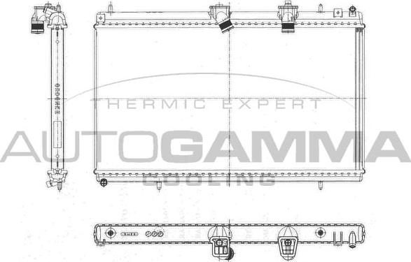 Autogamma 103643 - Radiators, Motora dzesēšanas sistēma autodraugiem.lv