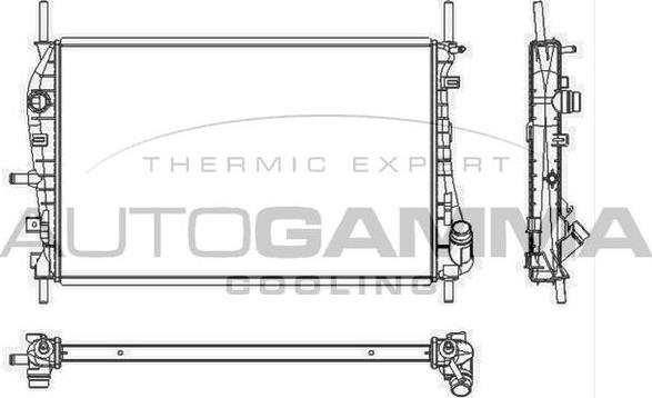 Autogamma 103653 - Radiators, Motora dzesēšanas sistēma autodraugiem.lv