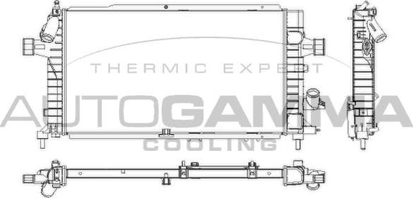 Autogamma 103630 - Radiators, Motora dzesēšanas sistēma autodraugiem.lv