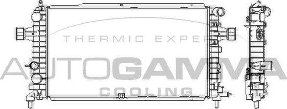 Autogamma 103629 - Radiators, Motora dzesēšanas sistēma autodraugiem.lv