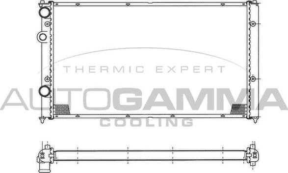 Autogamma 103043 - Radiators, Motora dzesēšanas sistēma autodraugiem.lv