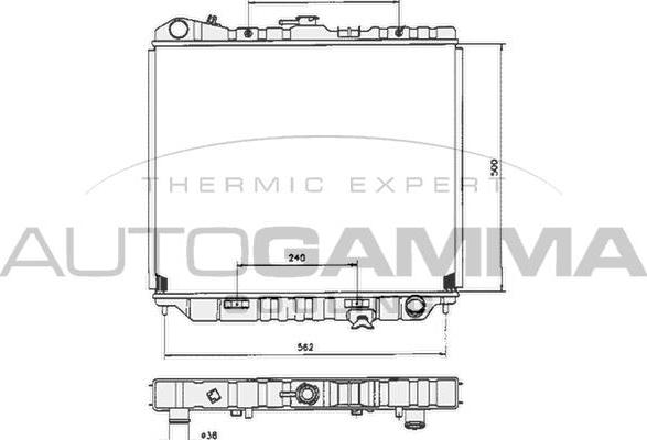 Autogamma 103360 - Radiators, Motora dzesēšanas sistēma autodraugiem.lv