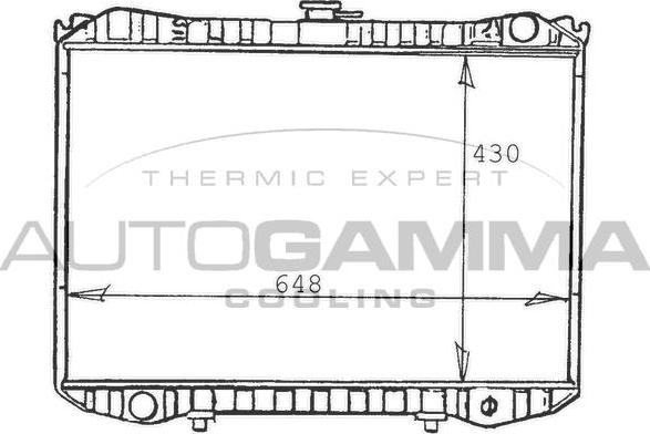 Autogamma 103257 - Radiators, Motora dzesēšanas sistēma autodraugiem.lv