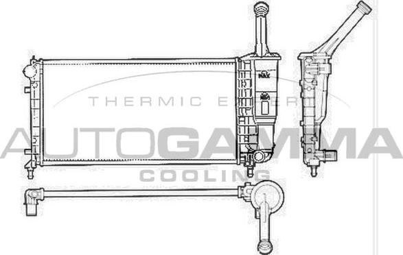 Autogamma 103757 - Radiators, Motora dzesēšanas sistēma autodraugiem.lv