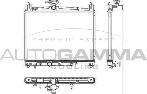 Autogamma 102955 - Radiators, Motora dzesēšanas sistēma autodraugiem.lv