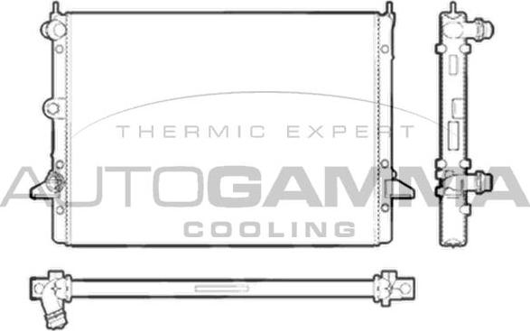 Autogamma 102952 - Radiators, Motora dzesēšanas sistēma autodraugiem.lv