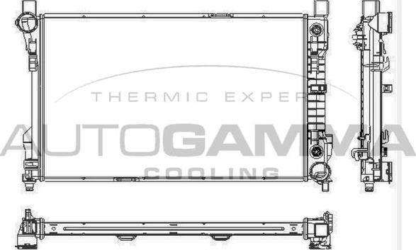 Autogamma 102918 - Radiators, Motora dzesēšanas sistēma autodraugiem.lv