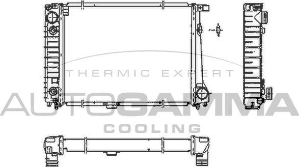 Autogamma 102043 - Radiators, Motora dzesēšanas sistēma autodraugiem.lv