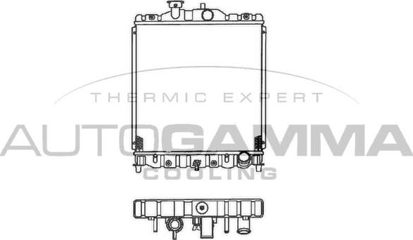 Autogamma 102112 - Radiators, Motora dzesēšanas sistēma autodraugiem.lv