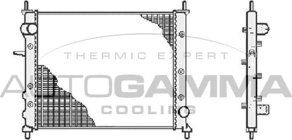 Autogamma 102866 - Radiators, Motora dzesēšanas sistēma autodraugiem.lv