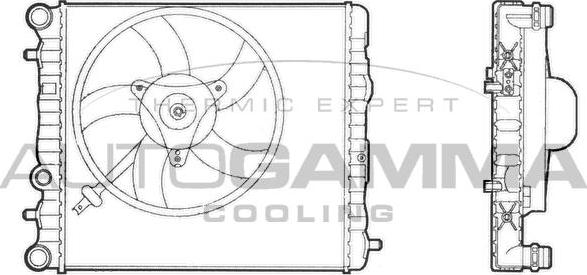 Autogamma 102871 - Radiators, Motora dzesēšanas sistēma autodraugiem.lv