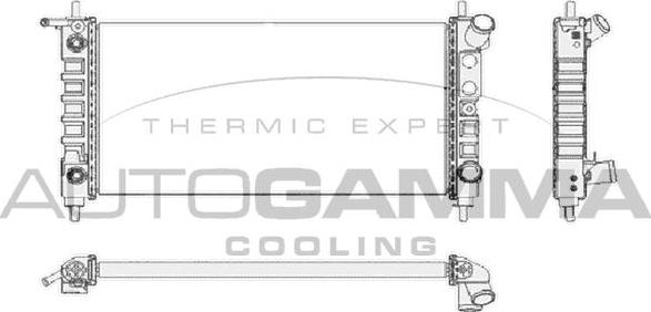 Autogamma 102224 - Radiators, Motora dzesēšanas sistēma autodraugiem.lv