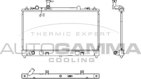 Autogamma 107444 - Radiators, Motora dzesēšanas sistēma autodraugiem.lv