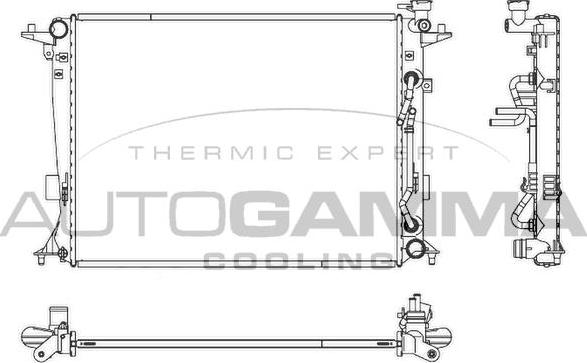 Autogamma 107563 - Radiators, Motora dzesēšanas sistēma autodraugiem.lv