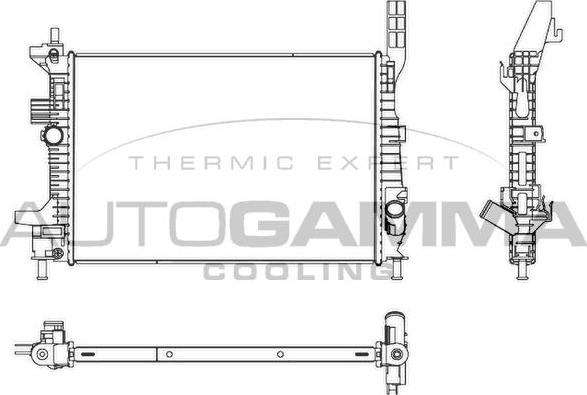 Autogamma 107533 - Radiators, Motora dzesēšanas sistēma autodraugiem.lv