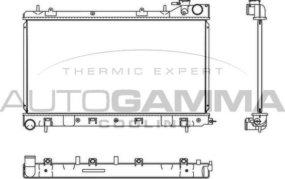 Autogamma 107537 - Radiators, Motora dzesēšanas sistēma autodraugiem.lv