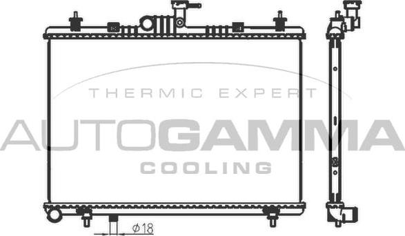 Autogamma 107681 - Radiators, Motora dzesēšanas sistēma autodraugiem.lv