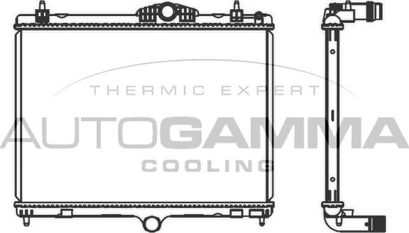 Autogamma 107674 - Radiators, Motora dzesēšanas sistēma autodraugiem.lv