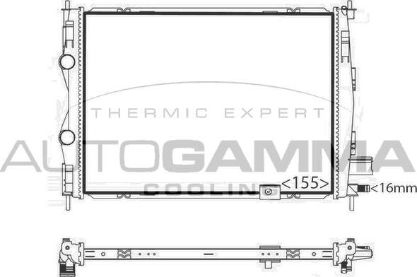 Autogamma 107672 - Radiators, Motora dzesēšanas sistēma autodraugiem.lv