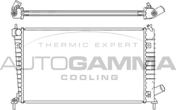 Autogamma 107050 - Radiators, Motora dzesēšanas sistēma autodraugiem.lv