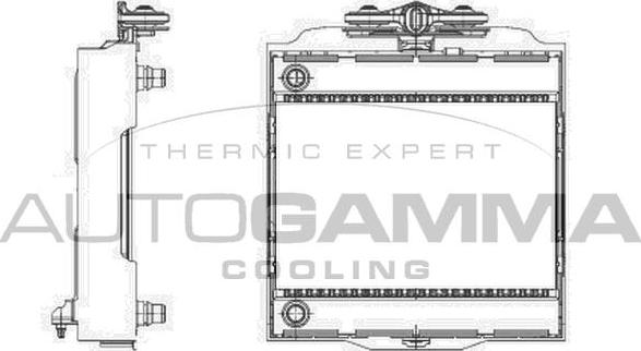 Autogamma 107009 - Radiators, Motora dzesēšanas sistēma autodraugiem.lv