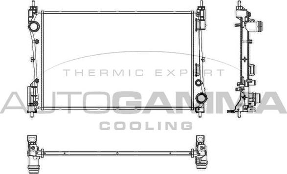 Autogamma 107005 - Radiators, Motora dzesēšanas sistēma autodraugiem.lv