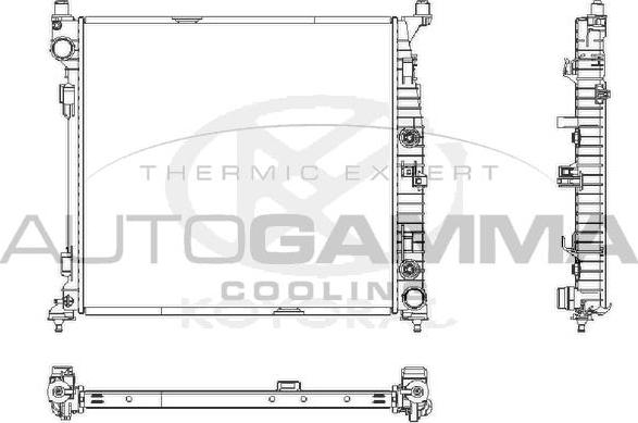 Autogamma 107166 - Radiators, Motora dzesēšanas sistēma autodraugiem.lv