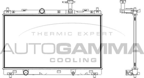 Autogamma 107848 - Radiators, Motora dzesēšanas sistēma autodraugiem.lv