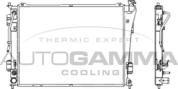 Autogamma 107390 - Radiators, Motora dzesēšanas sistēma autodraugiem.lv