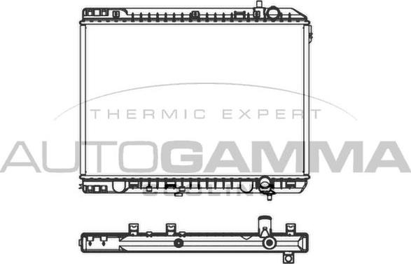 Autogamma 107374 - Radiators, Motora dzesēšanas sistēma autodraugiem.lv