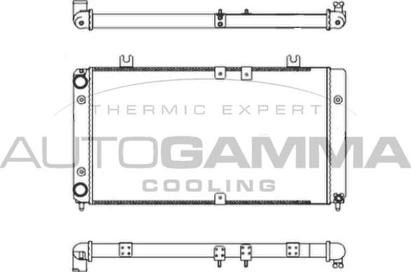 Autogamma 107372 - Radiators, Motora dzesēšanas sistēma autodraugiem.lv