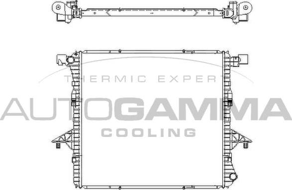 Autogamma 107244 - Radiators, Motora dzesēšanas sistēma autodraugiem.lv