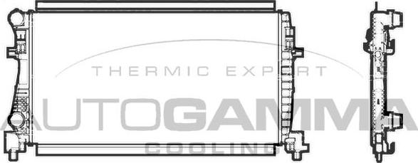 Autogamma 107245 - Radiators, Motora dzesēšanas sistēma autodraugiem.lv