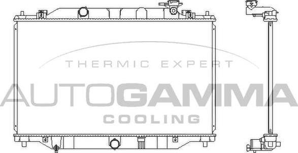 Autogamma 107280 - Radiators, Motora dzesēšanas sistēma autodraugiem.lv