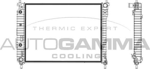 Autogamma 107779 - Radiators, Motora dzesēšanas sistēma autodraugiem.lv