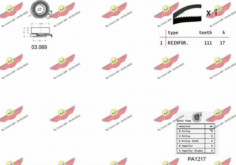 Autokit 04.5004PA2 - Ūdenssūknis + Zobsiksnas komplekts autodraugiem.lv