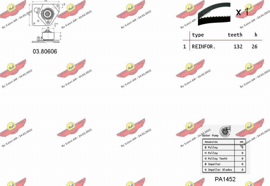 Autokit 04.5105PA2 - Ūdenssūknis + Zobsiksnas komplekts autodraugiem.lv