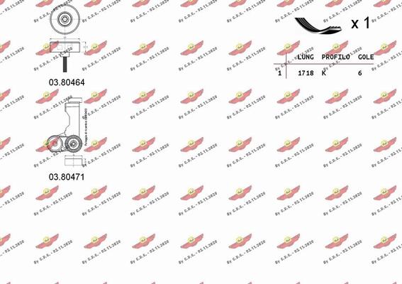 Autokit 06.0087 - Ķīļrievu siksnu komplekts autodraugiem.lv