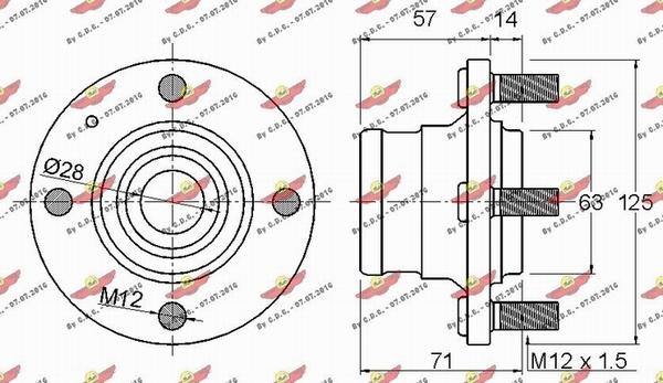 Autokit 01.905 - Riteņa rumbas gultņa komplekts autodraugiem.lv